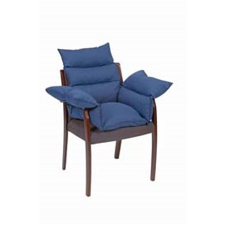 MABIS Mabis 513-7608-2400 Standard Comfort Cushion with Six Ties - Navy 513-7608-2400
